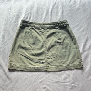 H&M Green Skater Mini Skirt with Cargo Style